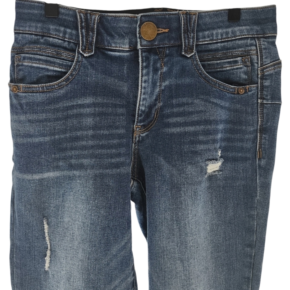 Democracy Absolution Distressed Skinny Jeans Size 2 Blue - Picture 5 of 7